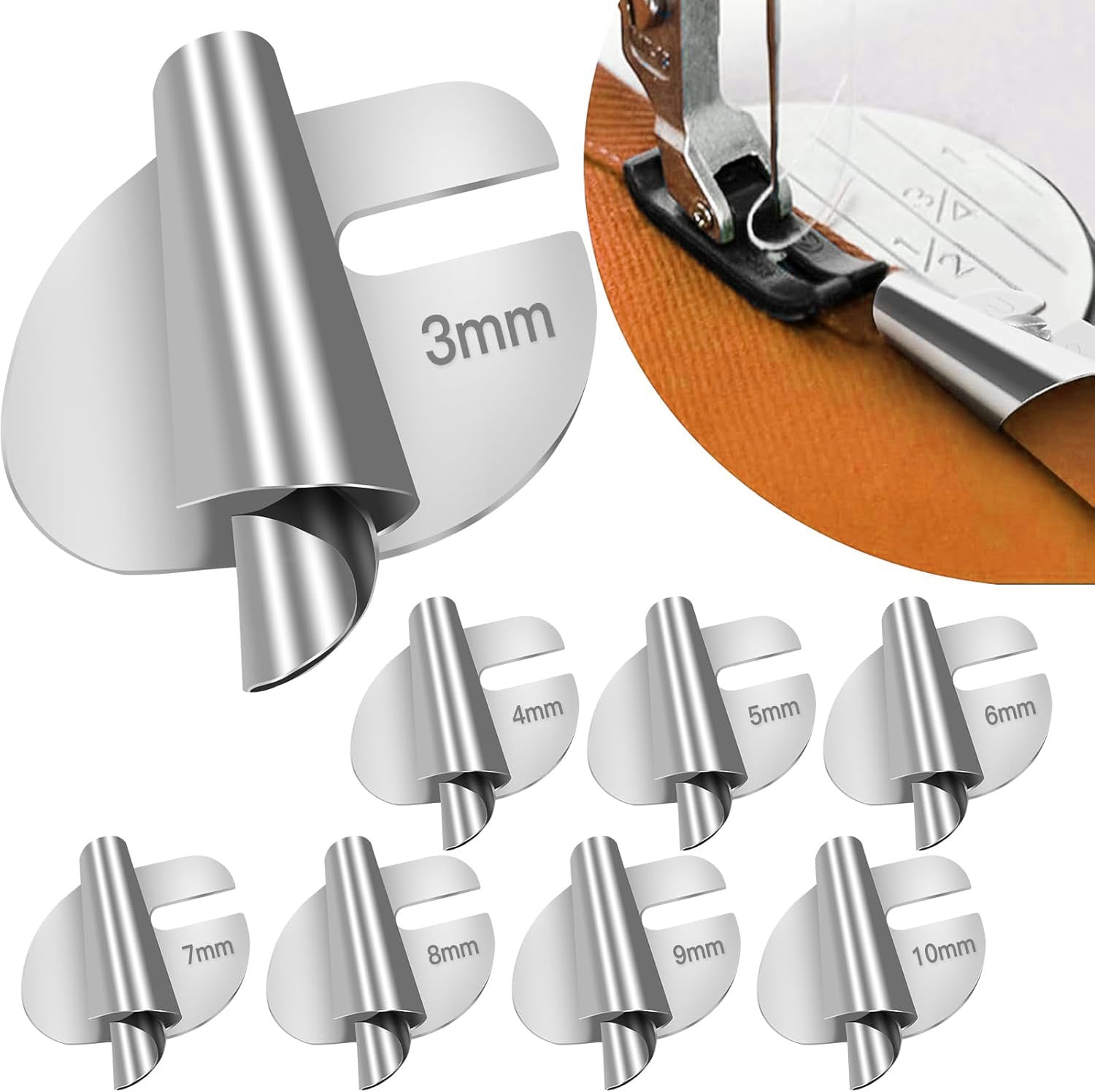 SewTidy | Fuß für Rollsaum zum Nähen, 8 Stück