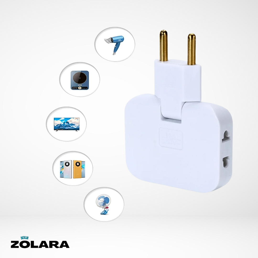 SwivelPlug | Drehbarer EU-Steckeradapter | Mehrfachsteckdose Eco (EU)