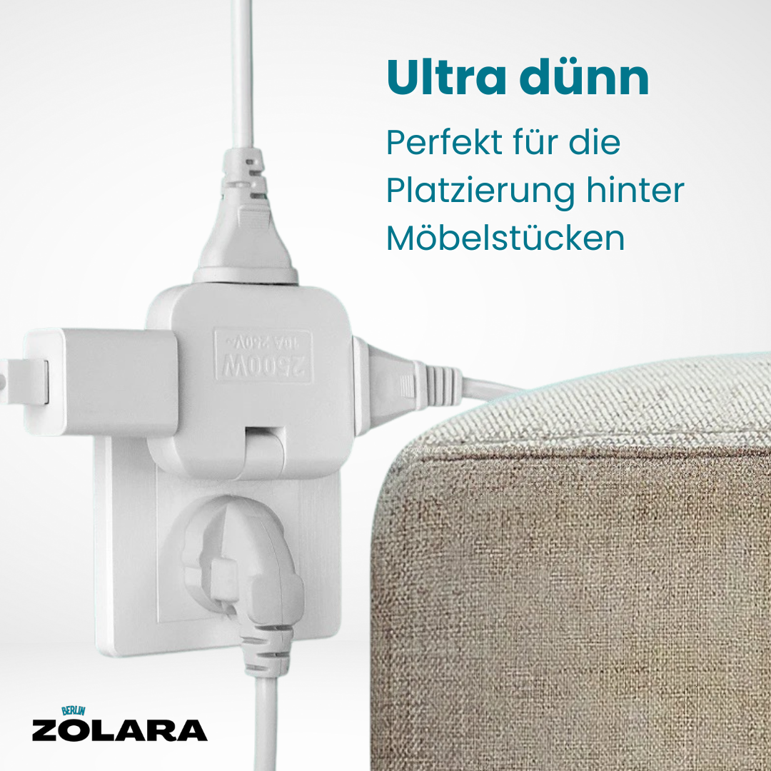 SwivelPlug | Drehbarer EU-Steckeradapter | Mehrfachsteckdose Eco (EU)